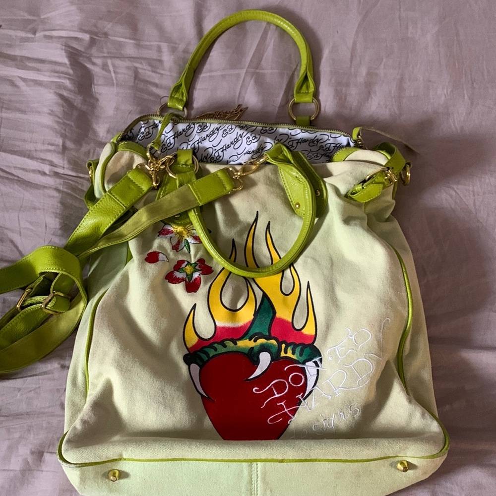 VINTAGE ED HARDY TOTE BAG